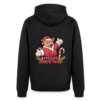 Cadeaux de Noël Noël - Veste à capuche bio Premium Unisexe - noir - Dos - Nico (187cm)