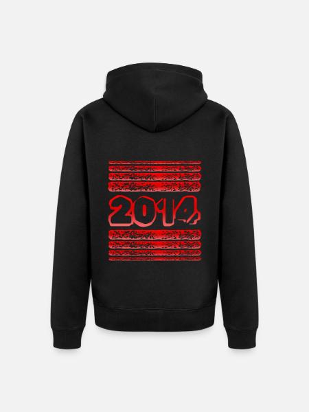 in 2014 - Unisex Premium Organic Zip Hoodie - black