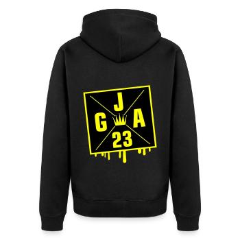 Jga 2023 Junggesellenabschied - Unisex Premium Bio Zip Hoodie - Schwarz - Hinten - Nico (187cm)