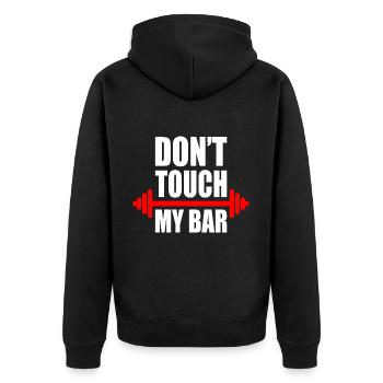 Dont touch my bar - Veste à capuche bio Premium Unisexe - noir - Dos - Nico (187cm)