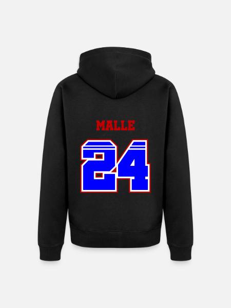 Malle 24 - Unisex Premium Organic Zip Hoodie - black