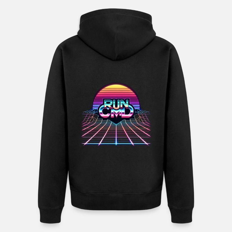 Run Cmd 45 - Unisex Premium Organic Zip Hoodie - black