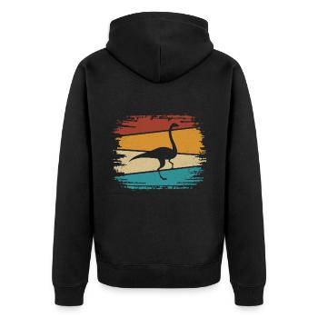 Dinosaure - Veste à capuche bio Premium Unisexe - noir - Dos - Nico (187cm)