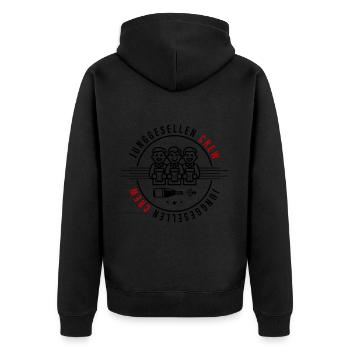 Enterrement de vie de garçon Crew Groom Enterrement de vie de garçon - Veste à capuche bio Premium Unisexe - noir - Dos - Nico (187cm)