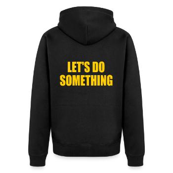 lets do something - Veste à capuche bio Premium Unisexe - noir - Dos - Nico (187cm)