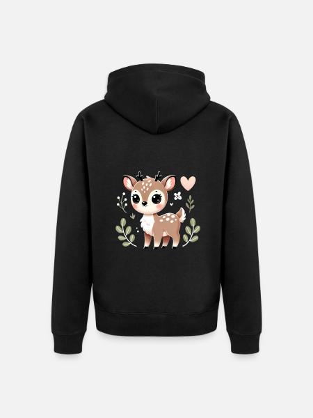 Adorable_D - Unisex Premium Organic Zip Hoodie - black