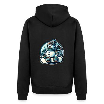 Snowboard bonhomme de neige Snowboarder d’hiver - Veste à capuche bio Premium Unisexe - noir - Dos - Nico (187cm)