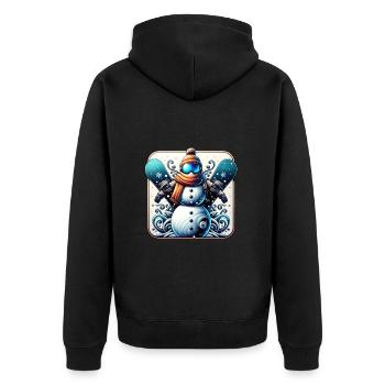 Snowboard bonhomme de neige Snowboarder d’hiver - Veste à capuche bio Premium Unisexe - noir - Dos - Nico (187cm)