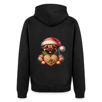 mignon carlin Noël famille du Père Noël - Veste à capuche bio Premium Unisexe - noir - Dos - Nico (187cm)