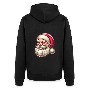 Drôle Père Noël Vintage Noël Père Noël - Veste à capuche bio Premium Unisexe - noir - Dos - Nico (187cm)