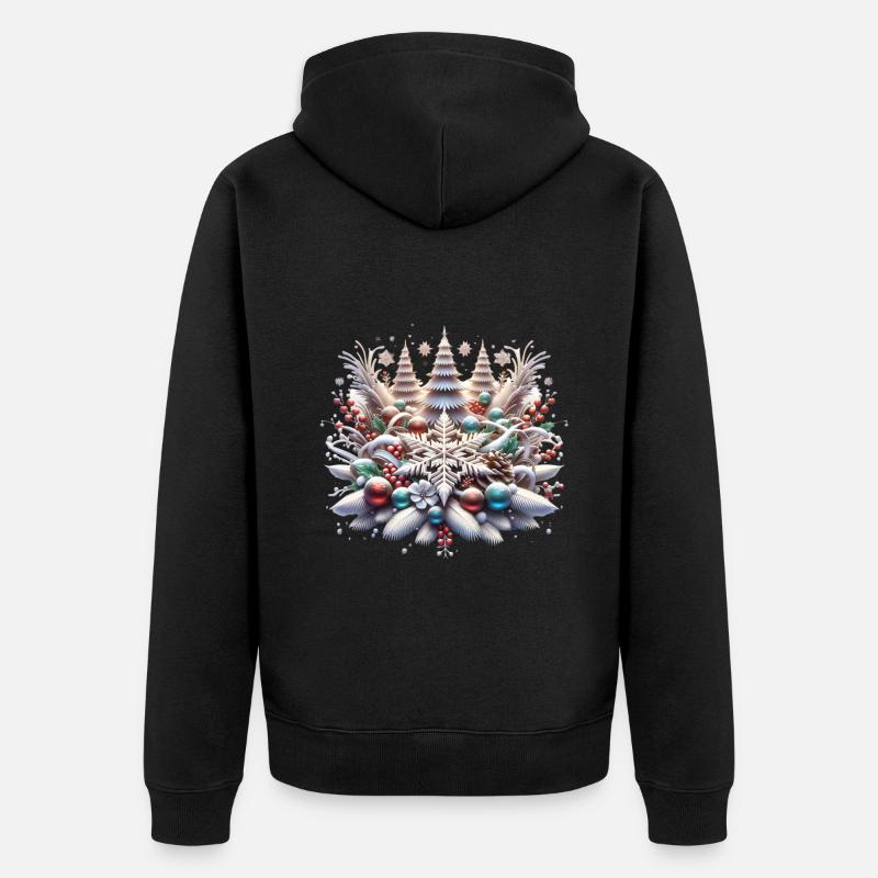 Noël blanc - Veste à capuche bio Premium Unisexe - noir