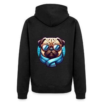 Cool Carlin d’hiver - Veste à capuche bio Premium Unisexe - noir - Dos - Nico (187cm)