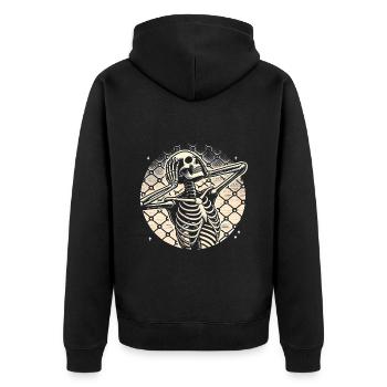 Silent Scream Squelette Art Design - Veste à capuche bio Premium Unisexe - noir - Dos - Nico (187cm)