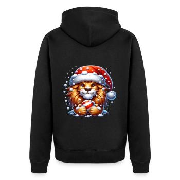 Lion de Noël - Veste à capuche bio Premium Unisexe - noir - Dos - Nico (187cm)