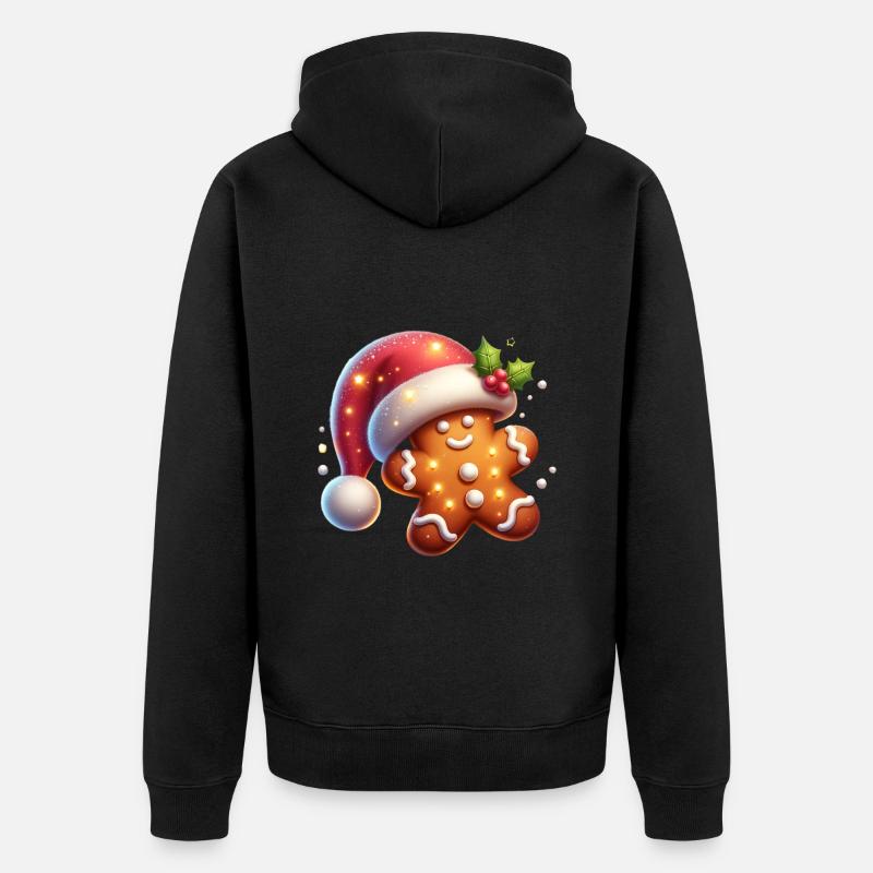 Gingerbread - Veste à capuche bio Premium Unisexe - noir