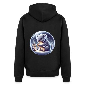 Koala Hiver - Veste à capuche bio Premium Unisexe - noir - Dos - Nico (187cm)