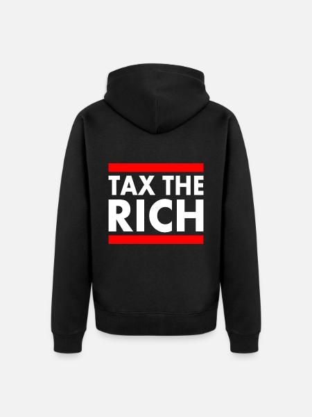 Tax the rich - Unisex Premium Organic Zip Hoodie - black