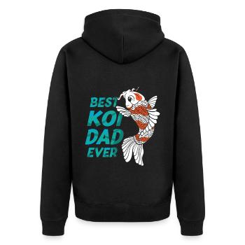 Meilleur Koi Papa Ever Koi Fish Carpe japonaise Koi - Veste à capuche bio Premium Unisexe - noir - Dos - Nico (187cm)