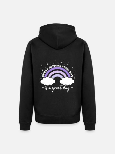 Great Epilepsy Awareness - Unisex Premium Organic Zip Hoodie - black