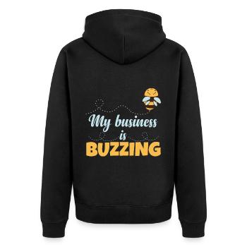 Mon entreprise bourdonne drôle d’apiculture - Veste à capuche bio Premium Unisexe - noir - Dos - Nico (187cm)