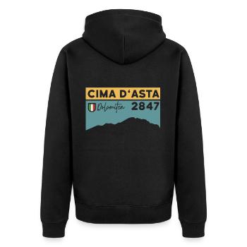 Cima d’Asta Hike Mountain Tour Route Normale Italie - Veste à capuche bio Premium Unisexe - noir - Dos - Nico (187cm)