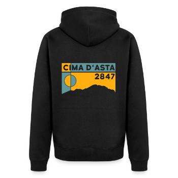 Cima d’Asta Hike Mountain Tour Route Normale Italie - Veste à capuche bio Premium Unisexe - noir - Dos - Nico (187cm)