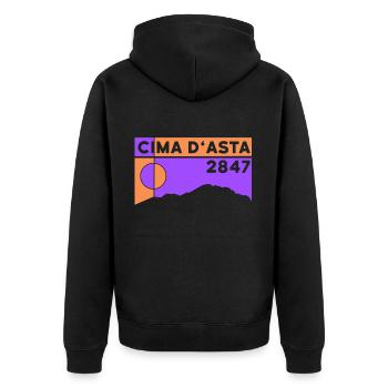 Cima d’Asta Hike Mountain Tour Route Normale Italie - Veste à capuche bio Premium Unisexe - noir - Dos - Nico (187cm)