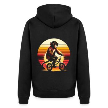 BMX Singe - Veste à capuche bio Premium Unisexe - noir - Dos - Nico (187cm)