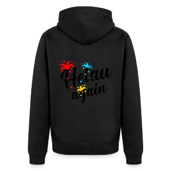 Helau, Fasnacht, Fasching, Carnaval - Veste à capuche bio Premium Unisexe - noir - Dos - Nico (187cm)
