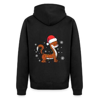 Noël belette - Veste à capuche bio Premium Unisexe - noir - Dos - Nico (187cm)