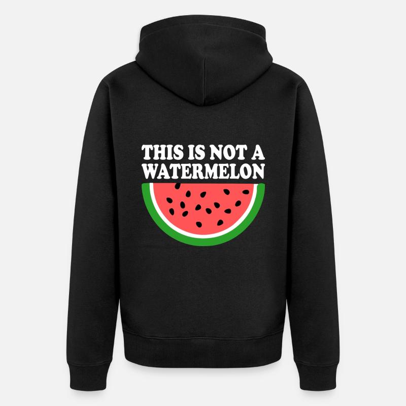 THIS IS NOT A WATERMELON - Veste à capuche bio Premium Unisexe - noir