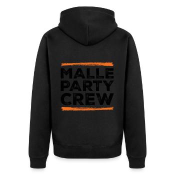 Malle Party Crew - Unisex Premium Organic Zip Hoodie - black - Back - Nico (187cm)