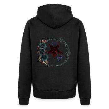 Amour gothique - Veste à capuche bio Premium Unisexe - noir - Dos - Nico (187cm)
