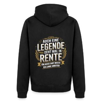 Même une légende prend sa retraite - Veste à capuche bio Premium Unisexe - noir - Dos - Nico (187cm)