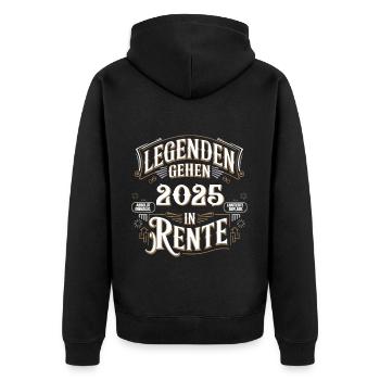 Legends to retire in 2025 - Unisex Premium Organic Zip Hoodie - black - Back - Nico (187cm)