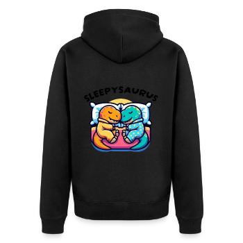 Sleepysaurus Official Sleep Outfit Chemise de nuit - Veste à capuche bio Premium Unisexe - noir - Dos - Nico (187cm)