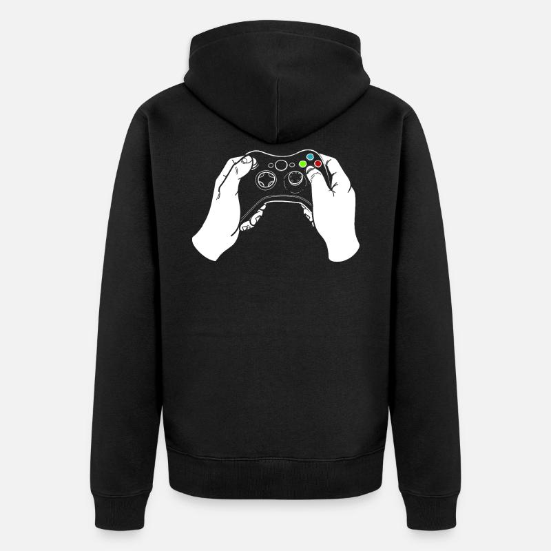 Manettes de jeu - Veste à capuche bio Premium Unisexe - noir
