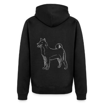 Shiba Inu - Veste à capuche bio Premium Unisexe - noir - Dos - Nico (187cm)