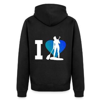 Standup Paddle Sup Standup Paddle Femmes - Veste à capuche bio Premium Unisexe - noir - Dos - Nico (187cm)