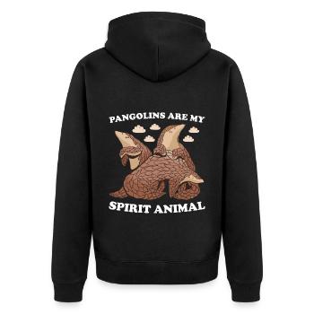 Les pangolins sont mon animal Pangolin - Veste à capuche bio Premium Unisexe - noir - Dos - Nico (187cm)