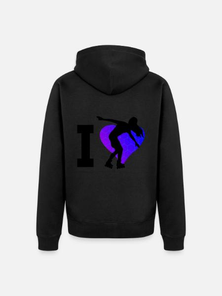 Rollerskaten Rollerskate Roller Skates Herren - Unisex Premium Bio Zip Hoodie - Schwarz