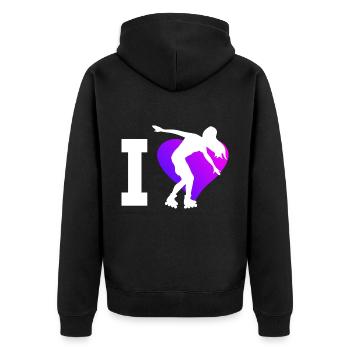 Rollschuh Roller Skates Roller Skating Rollschuhla - Unisex Premium Organic Zip Hoodie - black - Back - Nico (187cm)