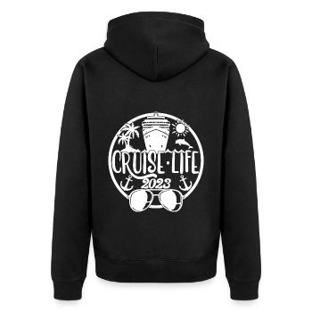 Cruise Life 2023 Croisière Vacances d’été - Veste à capuche bio Premium Unisexe - noir - Dos - Nico (187cm)