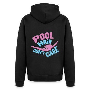 Swimmers Swimming 50 meters track Breaststroke - Unisex Premium Organic Zip Hoodie - black - Back - Nico (187cm)