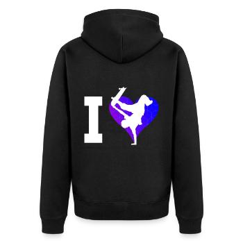 Skateboard Skateboarders Hommes Femmes Skaters - Veste à capuche bio Premium Unisexe - noir - Dos - Nico (187cm)