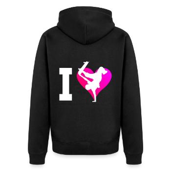 Skateboarder Skateboarder Skateboard Skater Hommes - Veste à capuche bio Premium Unisexe - noir - Dos - Nico (187cm)