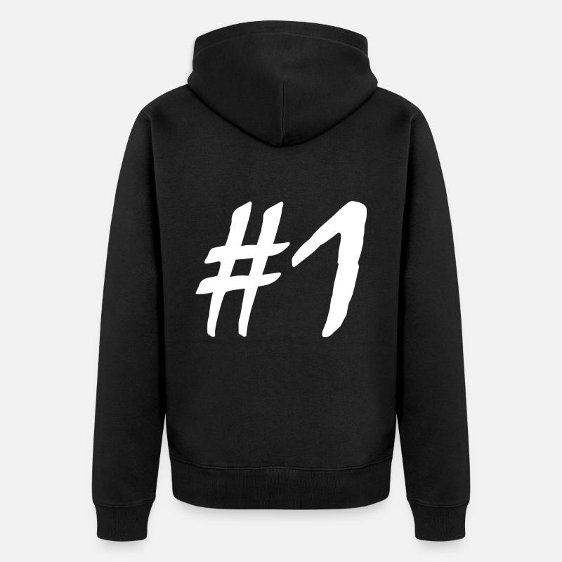 #1 - Veste à capuche bio Premium Unisexe - noir
