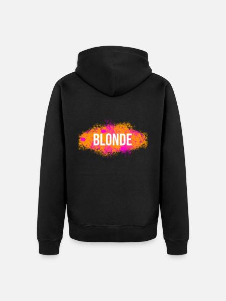 Blonde - Unisex Premium Organic Zip Hoodie - black