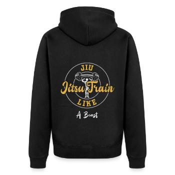 Jiu Jitsu Train Like A Beast - Gym - Veste à capuche bio Premium Unisexe - noir - Dos - Nico (187cm)