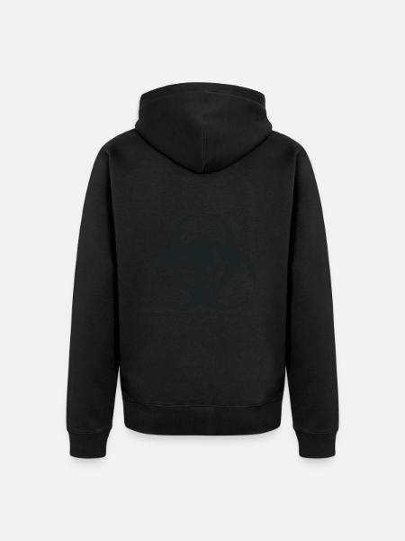 Biohazard Skull Symbol - Unisex Premium Organic Zip Hoodie - black